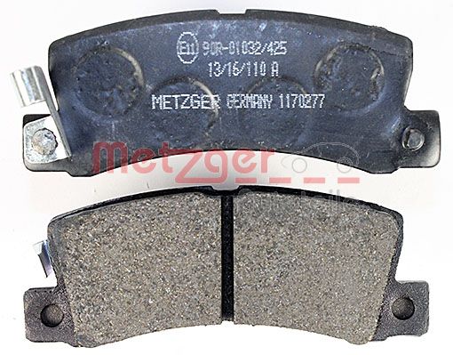 METZGER 1170277 Bremsbelagsatz, Scheibenbremse